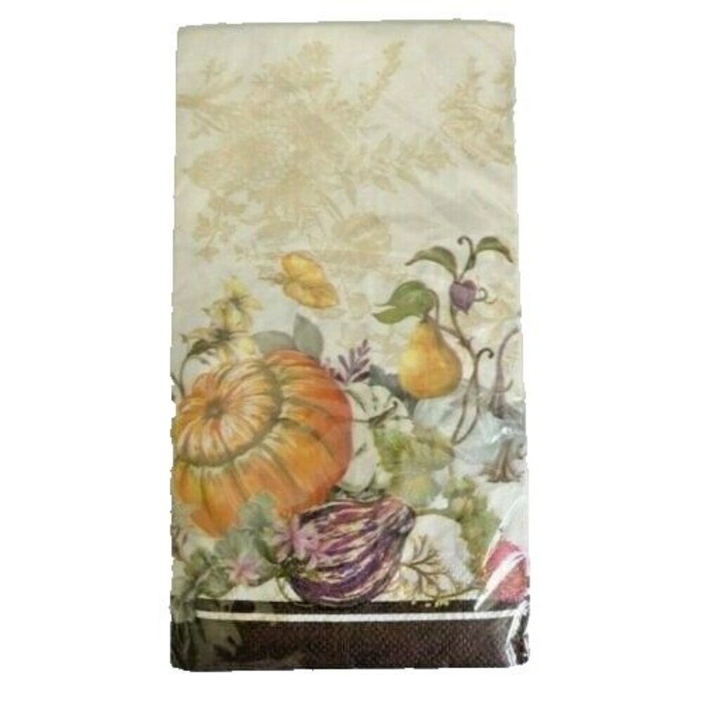 Thanksgiving Paper Napkins Guest Towels Buffet Fall Pumpkin Decoupage 20 ct